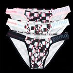 2 Pack Men's Breathable Alphabet-Print Expanded Pouch Briefs