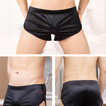 Men's Lounge Pants Comfortable Breathable Silky Sleep Shorts