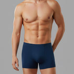 2 Pack Men's Seamless Ice Silk Smooth Touch Antibacterial Boxer Briefs
