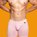 2 Pack Men's Trendy Breathable Ice Silk Boxer Briefs