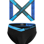 Men's Smooth Ultra-Soft Cotton 4-Way Stretch Activewear Shoulder Strap & Underwear