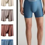 4 Pack Men's Seamless Premium Ice Silk Mesh Breathable Boxer Briefs