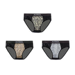 4-pack Men's Sexy Leopard Print Ice Silk Mesh Briefs
