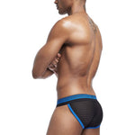 Men's Color Fabric Elastic Waistband Bikini
