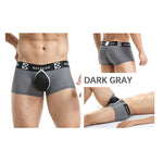 2 Pack Men's Detachable Boxer Briefs with Snap Closure and Contour Pouch