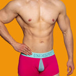 2 Pack Men's Mesh Transparent Open-Cut Cotton Mesh Trunks