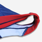 Men's Contrast Color Retro Mesh Bikini Briefs