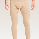Men's Double-Sided Fleece Thickened Antibacterial Cotton Base Layer Thermal Bottoms