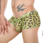 4 Pack Leopard Print See-through Mesh Trunks