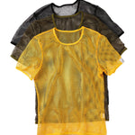 2 Pack Men's Breathable See-Through Hollow Design Loose-Fit Activewear Tops & Shorts