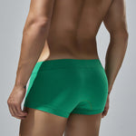 2 Pack Men's Low-Rise Solid Breathable Cotton Trunks