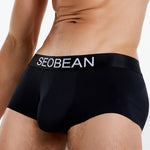 3 Pack Men's  Ice Silk Solid Color Breathable Antibacterial Trunks