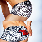 Men's Quick-Dry Low-Rise Alphabet Print Swim Briefs