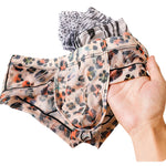 3 Pack Men's Ice-Silk Leopard Mesh Support Pouch Briefs
