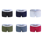 2 Pack Men's Low-Rise Mesh Breathable Home Comfort Antibacterial Trunks