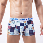 4 Pack Men’s Checkered Pattern Cotton Trunks