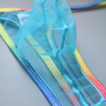 3-pack Men's Sexy Rainbow Transparent Convex Pouch Breathable Thong
