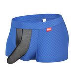 Men's Low-Rise Mesh Trunks – Breathable Nylon with 3D Pouch Support