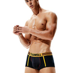 2 Pack Men's Low-Rise Cotton Breathable Trunks Suitable for Sports