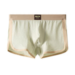 4 Pack Men's Solid Textured Minimalist Mid-Rise Breathable Boxer Briefs