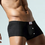 2 Pack Men's Soft Solid Color Simple Comfortable Breathable Trunks
