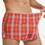Men’s Vent Classic Plaid Cotton Boxers With Fly