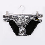 2-pack Men's Snake Print Hollow Briefs