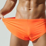 2 Pack Men's Solid Color Second-Skin Soft-Touch Quick-Dry Boxer Shorts