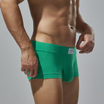 2 Pack Men's Low-Rise Solid Breathable Cotton Trunks