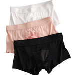 2 Pack Men's Ice Silk Antibacterial Mid-Rise Day-Long Comfort Soft Trunks