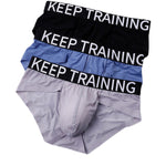 3 Pack Men's Breathable Large Separate Pouch Elastic Waistband Briefs