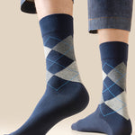 5 Pack Men's Simple Textured Crew Socks