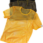 2 Pack Men's Breathable See-Through Hollow Design Loose-Fit Activewear Tops & Shorts