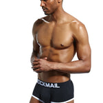 2 Pack Men's Breathable Cotton Skin-Friendly Sexy Low-Rise & Revealing Jockstraps