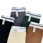 5 Pack Men's Ultra-Soft Antibacterial Cotton Trendy Design Stretchy Trunks