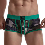 2 Pack Men's Camouflage Print Mesh Supportive Fit Touch-Free Soft-Touch Trunks