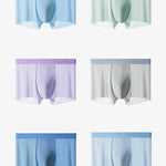 4-Pack Men's Stretch Fit Anti-Odor Seamless Ice Silk Trunks
