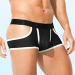 3 Pack Men's Breathable Mesh Lightweight & Airy Supportive Fit Trunks