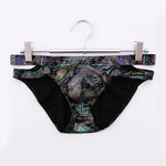 2-pack Men's Snake Print Hollow Briefs