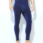 Men's High Waist Plus Fleece Cotton Warm Pants with  with Fly