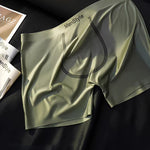 3 Pack Men's Ice Silk Full-Coverage Antibacterial Mid-Rise Boxer Briefs