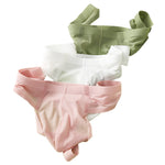 3 Pack Men's Solid Color Seamless Comfort Quick-Dry Breathable Thongs
