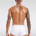 Men's Threaded Fabric Pouch Trunks With Fly