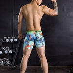 3 Pack Men's Trendy Prints Quick-Dry High-Stretch Snug Fit Activewear Tights