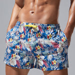 Men's Plaid Patterned Lightweight & Airy Sporty Cut Board Shorts