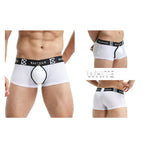 2 Pack Men's Detachable Boxer Briefs with Snap Closure and Contour Pouch