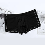Men’s Letter Trim Applique Cotton Trunks