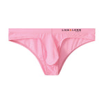 4 Pack Men's Ice Silk Low-Rise Big Pouch Sexy Comfortable Bikini