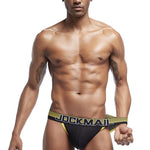 Men's Color Fabric Elastic Waistband Bikini