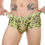 4 Pack Leopard Print See-through Mesh Trunks